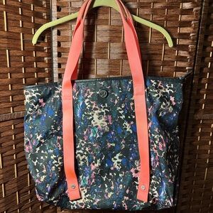 lululemon athletica Colorful Tote with Coral Straps